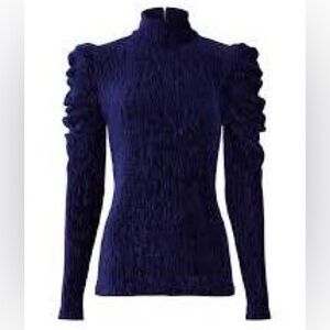 PatBo Purple Velvet Textured Turtleneck – XS (NWOT)